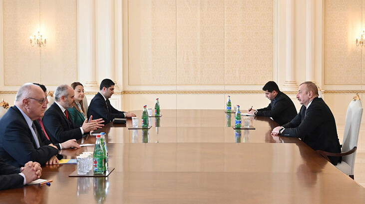 Azerbaycan Cumhurbaşkanı Aliyev, TBMM Dışişleri Komisyonu heyetini kabul etti