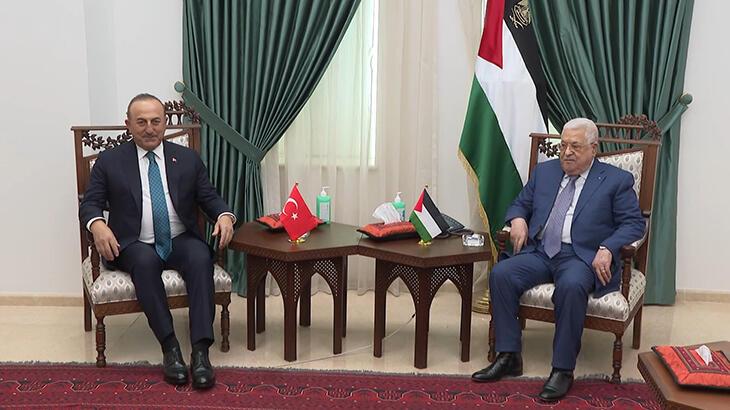 Bakan Çavuşoğlu Filistin Devlet Başkanı Abbas ile görüştü
