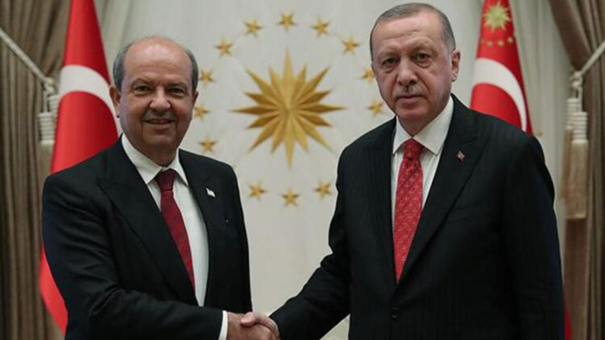 Cumhurbaşkanı Erdoğan, KKTC Cumhurbaşkanı Tatar'la görüştü