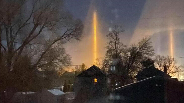 ABD’de nadir rastlanan ‘ışık sütunları’ fotoğraflandı