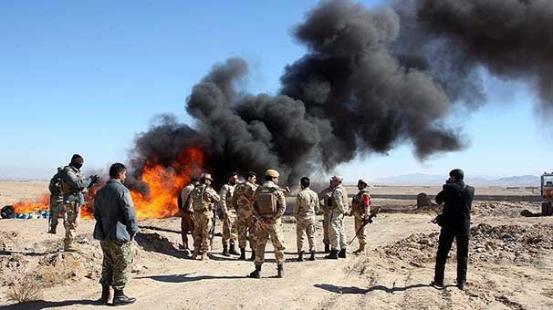 Afganistan'da 13 ton uyuşturucu imha edildi