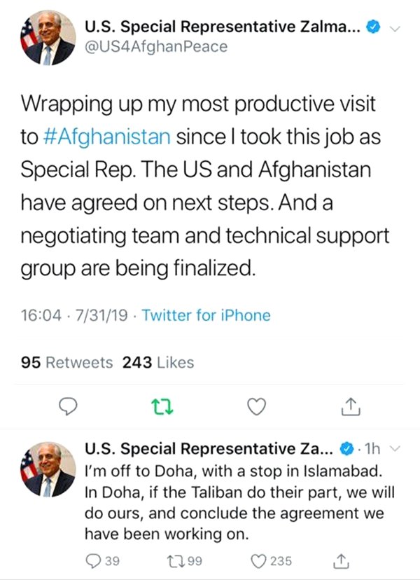 Afganistan'da barış her an sağlanabilir