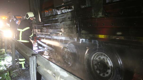 Anadolu Otoyolu'nda TIR yangını