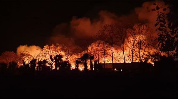 Antalya'da yangın! Ormana sıçramaması için yoğun çalışma başlatıldı
