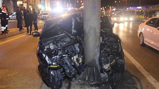 Aşırı hız sonrası feci kaza...