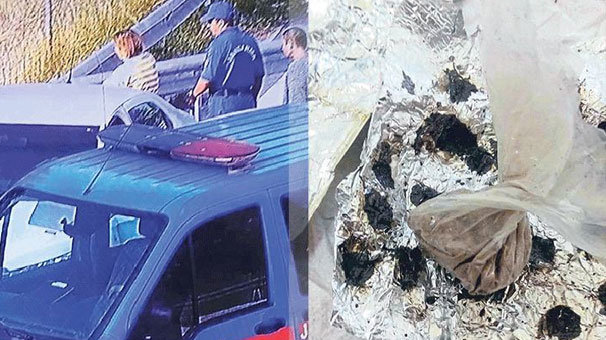 Aydın-İzmir otoloyu kenarında uyuşturucu partisi!