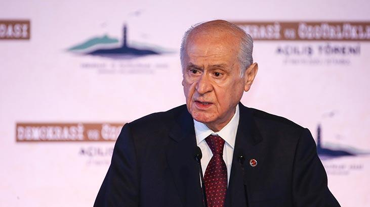 Bahçeli 'Demokrasi Adası' açılışında konuştu: Milletin cesur yüreğini yenemeyecekler