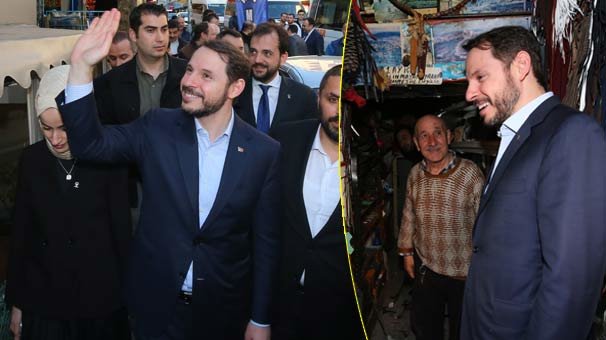 Bakan Albayrak, Üsküdar'da esnaf ziyaretinde bulundu