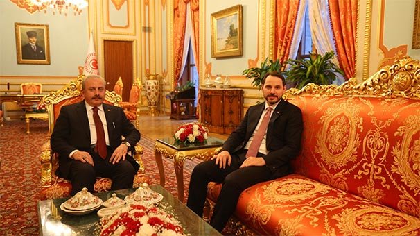 Bakan Albayrak'tan TBMM Başkanı Şentop'a ziyaret