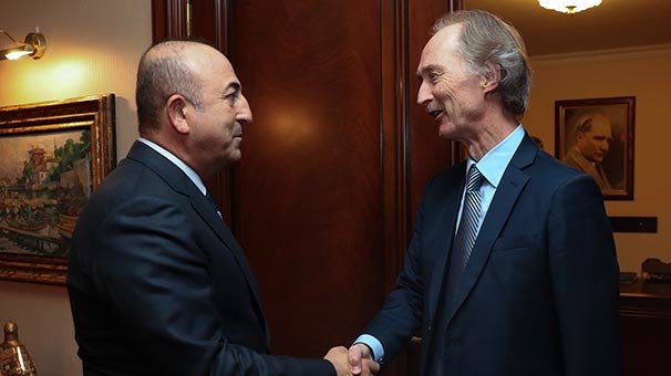 Bakan Çavuşoğlu, BM Suriye Özel Temsilcisi Pedersen ile görüştü