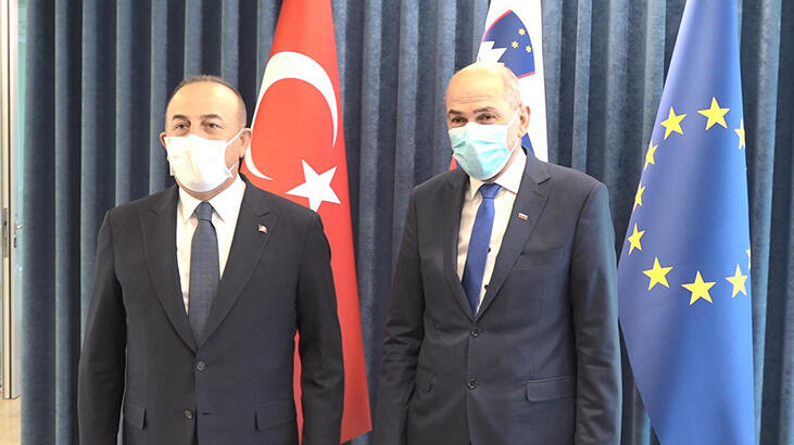 Bakan Çavuşoğlu, Slovenya Başbakanı Jansa ile görüştü