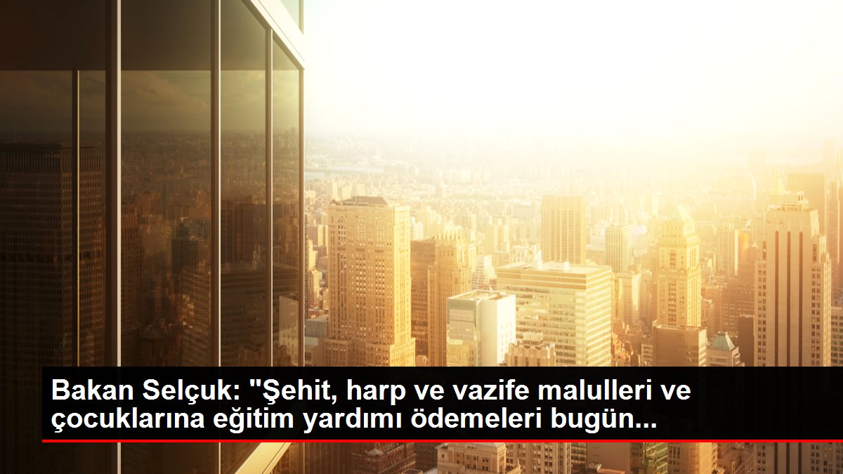 Bakan Selçuk: 