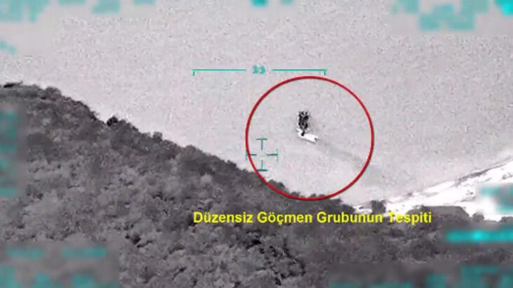 Bakan Soylu görüntüleri paylaştı! Kaçak göçmenler böyle tespit edildi