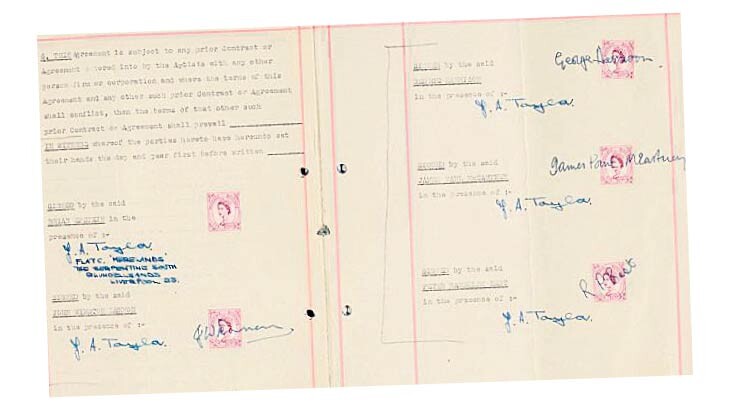 Beatles’ın ilk sözleşmesi satıldı