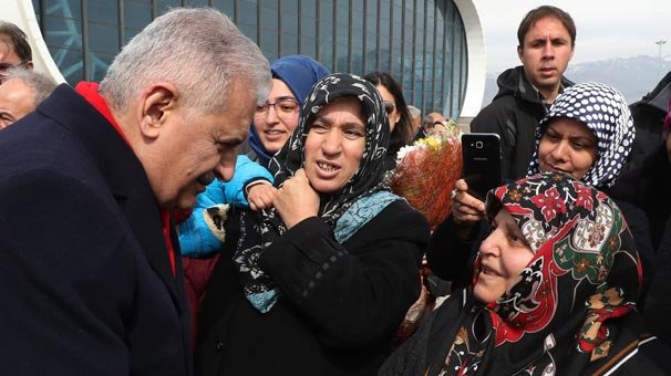 Binali Yıldırım'a Erzincan'da yoğun karşılama