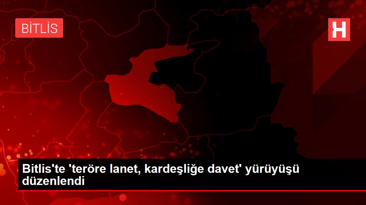 Bitlis'te 'teröre lanet, kardeşliğe davet' yürüyüşü düzenlendi