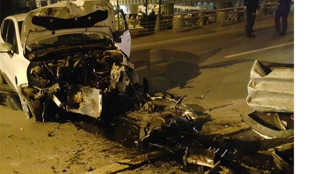 Burnu bile kanamadan kurtuldu