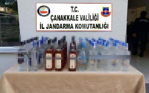 Çanakkale'de kaçak içki operasyonu: 3 gözaltı