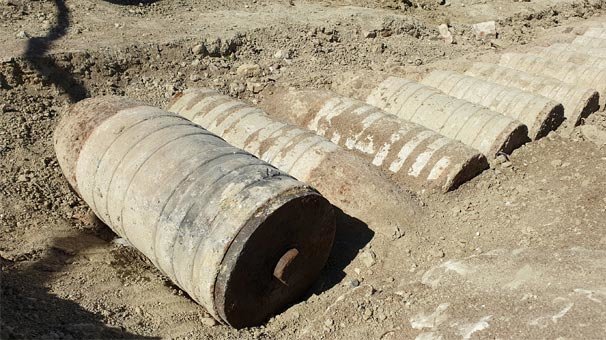 Çanakkale'de patlamamış top mermisi bulundu