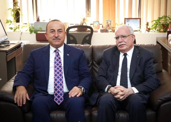 Çavuşoğlu, filistin dışişleri bakanı riad malki ile görüştü