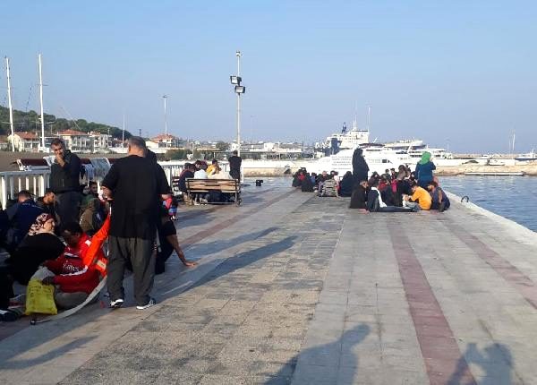 Çeşme açıklarında 170 kaçak göçmen yakalandı