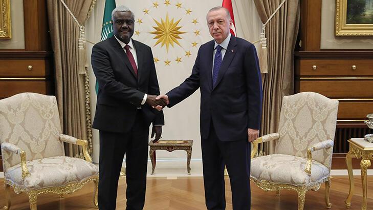 Cumhurbaşkanı Erdoğan Afrika Birliği Komisyonu başkanını kabul etti