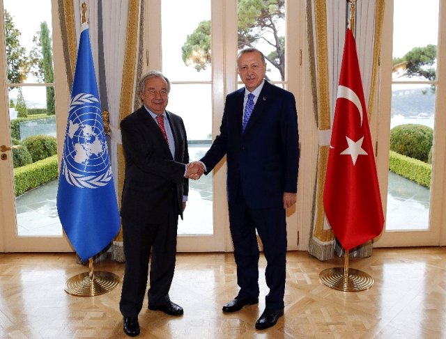 Cumhurbaşkanı Erdoğan, BM Genel Sekreteri Guterres'i kabul etti