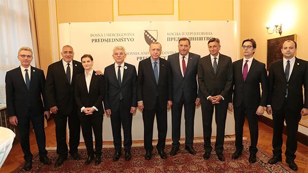 Cumhurbaşkanı Erdoğan, Bosna Hersek’te heyet başkanları onuruna verilen yemeğe katıldı