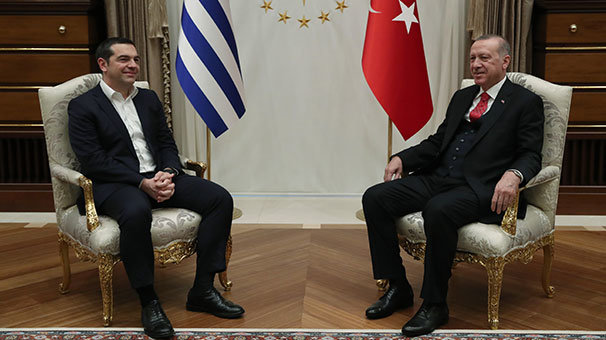 Cumhurbaşkanı Erdoğan, Çipras'ı kabul etti