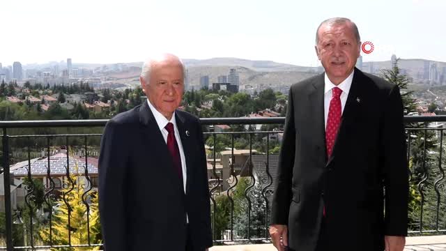 Cumhurbaşkanı Erdoğan, Devlet Bahçeli'yi evinde ziyaret et