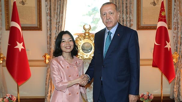 Cumhurbaşkanı Erdoğan, Japonya Prensesi Mikasa ile görüştü