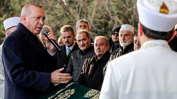 Cumhurbaşkanı Erdoğan Kadir Turgut'un cenaze törenine katıldı