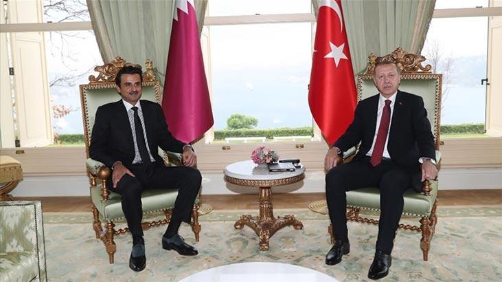 Cumhurbaşkanı Erdoğan, Katar Emiri ile görüştü