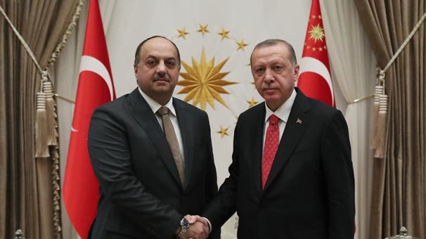 Cumhurbaşkanı Erdoğan, Katar Savunma Bakanını kabul etti