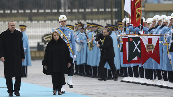 Cumhurbaşkanı Erdoğan, Malta Cumhurbaşkanı Preca'yı resmi törenle karşıladı