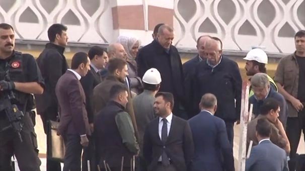 Cumhurbaşkanı Erdoğan'dan Çamlıca Camii'nde inceleme