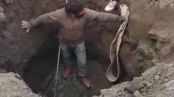 Define bulmak için kazmışlardı! İçine düştü...