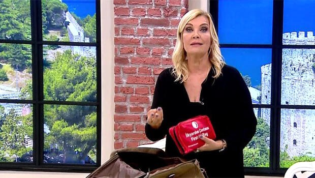 Derya Baykal'dan canlı yayında deprem çantası...