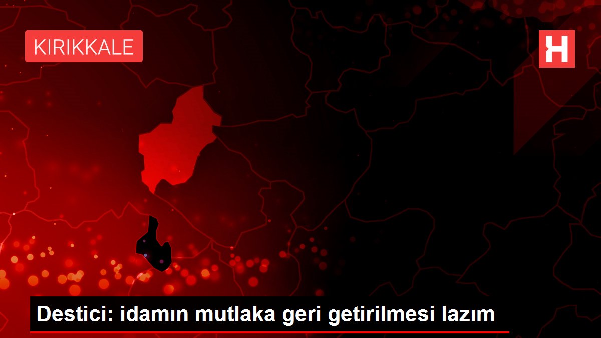 Destici: idamın mutlaka geri getirilmesi lazım