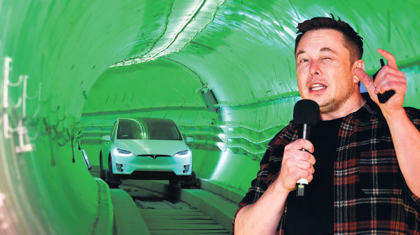Elon Musk yer altı tünelini açtı