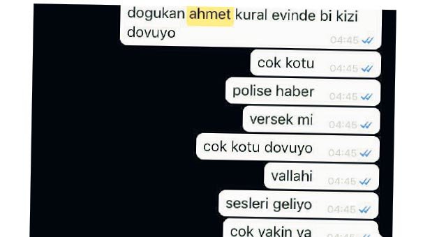 ‘Evinde bir kızı dövüyor’