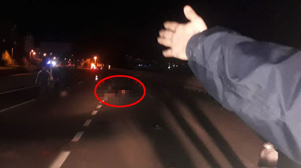 Feci olay! Yolun ortasında yatınca...