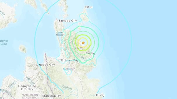 Filipinler'in güneyinde 5.8 büyüklüğünde deprem