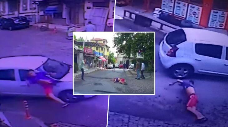 Frene basmayı unuttu! Bir kişiyi ezdi, araçlara çarptı