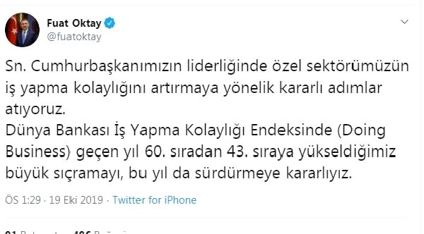 Fuat Oktay: Özel sektörün iş yapma kolaylığını artırmak için çalışıyoruz