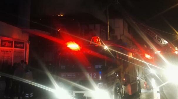 Gece yarısı korkutan yangın