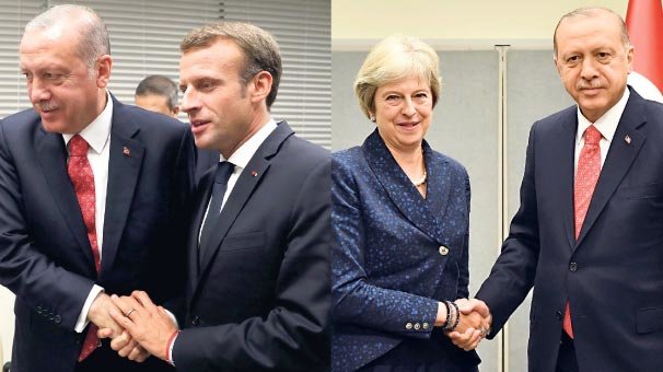 Görüşme odasında liderler geçidi