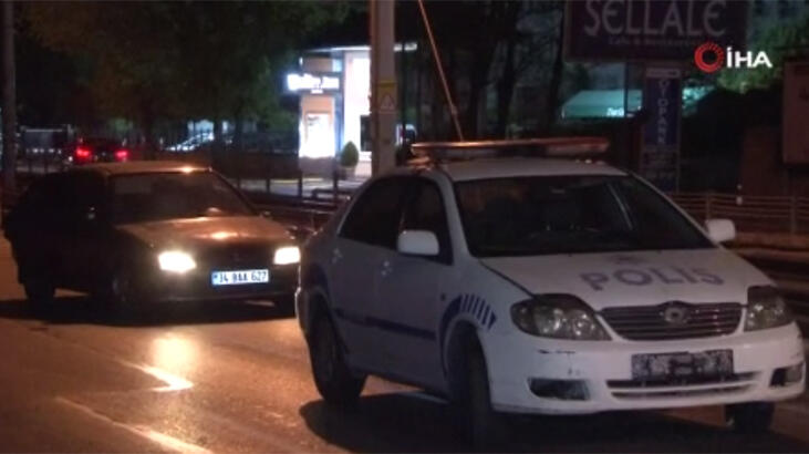 Güngören’de çalıntı araçla polisin üzerine gitti!