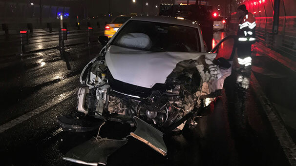 Haliç Köprüsü'nde kaza: 1 yaralı