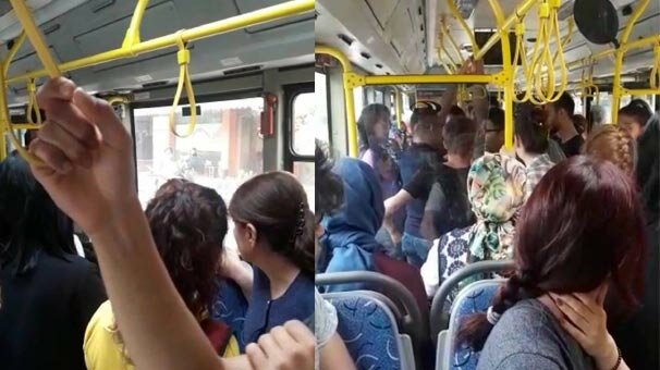 Halk otobüsünde taciz şoku!  
